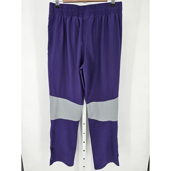 Under Armour Pants Mens Sz M Purple White Track Ankle Zip Wide Straight Loose - Picture 5 of 5